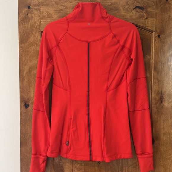 Lululemon Bright Red Pullover Zip Top Running Jacket - Picture 6 of 13